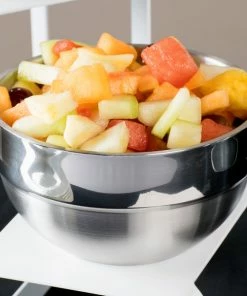 Vollrath 46666 1.7 Qt. Double Wall Stainless Steel Round Satin-Finished Serving Bowl