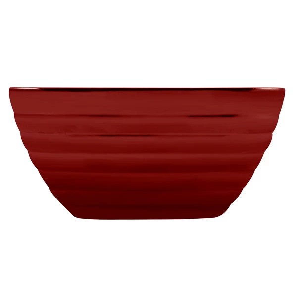 Vollrath 4763215 Double Wall Square Beehive 1.8 Qt. Serving Bowl - Dazzle Red - Image 3