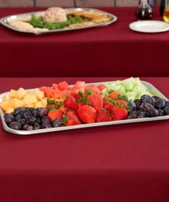 Vollrath 80170 Oblong Stainless Steel Serving / Display Tray - 17 1/8" X 11 5/8"