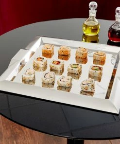 Vollrath 82091 Square Stainless Steel Serving Tray With Handles - 15 3/4" X 15 3/4"