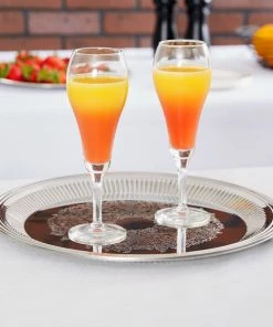 Vollrath 82169 Esquire 14" Round Fluted Stainless Steel Tray