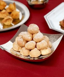 Vollrath 46221 Double Wall Stainless Steel Curved Platter - 7 1/2" X 7 1/2"