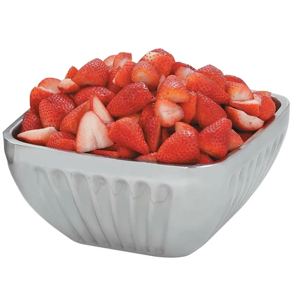 Vollrath 47682 Fluted Double Wall Square 3.2 Qt. Serving Bowl
