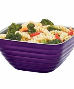 Vollrath 4763265 Double Wall Square Beehive1.8 Qt. Serving Bowl - Passion Purple