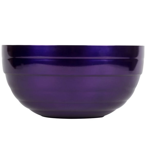 Vollrath 4659265 Double Wall Round Beehive 6.9 Qt. Serving Bowl - Passion Purple - Image 2