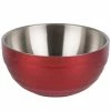 Vollrath 4659115 Double Wall Round Beehive 3.4 Qt. Serving Bowl - Dazzle Red