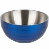 Vollrath 4659225 Double Wall Round Beehive 6.9 Qt. Serving Bowl - Cobalt Blue