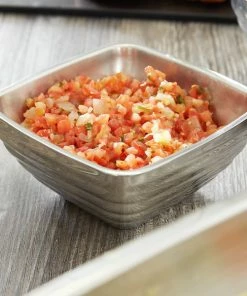 Vollrath 47619 24 Oz. Stainless Steel Double Wall Square Beehive Serving Bowl