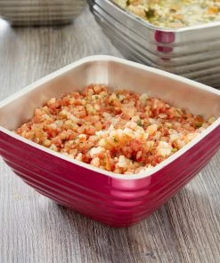 Vollrath 4763475 Double Wall Square Beehive 3.2 Qt. Serving Bowl - Enchanted Pink