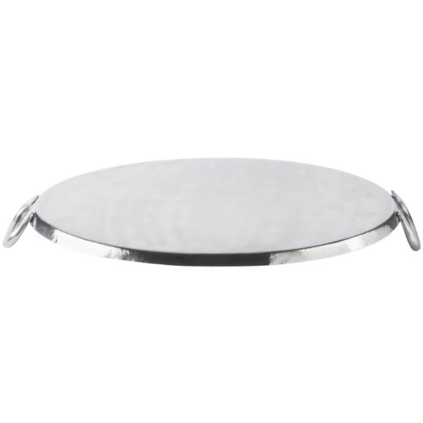 American Metalcraft G23 23 3/4" X 13 3/4" Oval Hammered Stainless Steel Griddle - Image 5