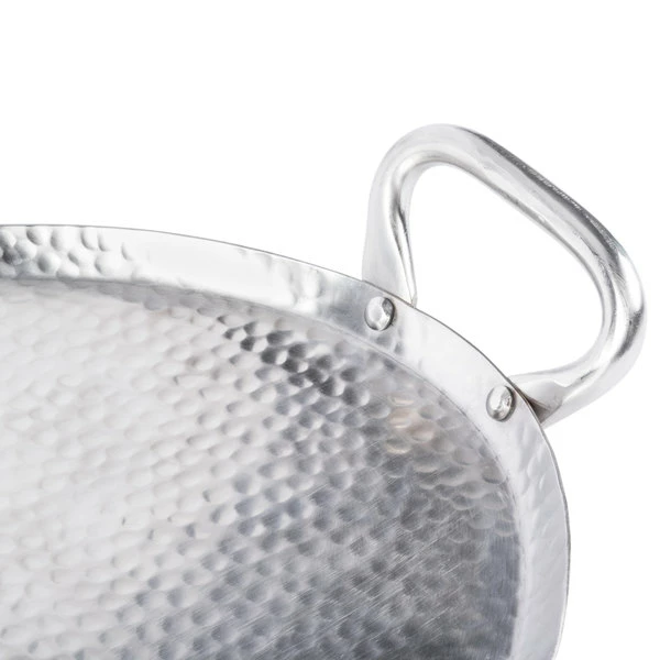 American Metalcraft G23 23 3/4" X 13 3/4" Oval Hammered Stainless Steel Griddle - Image 6