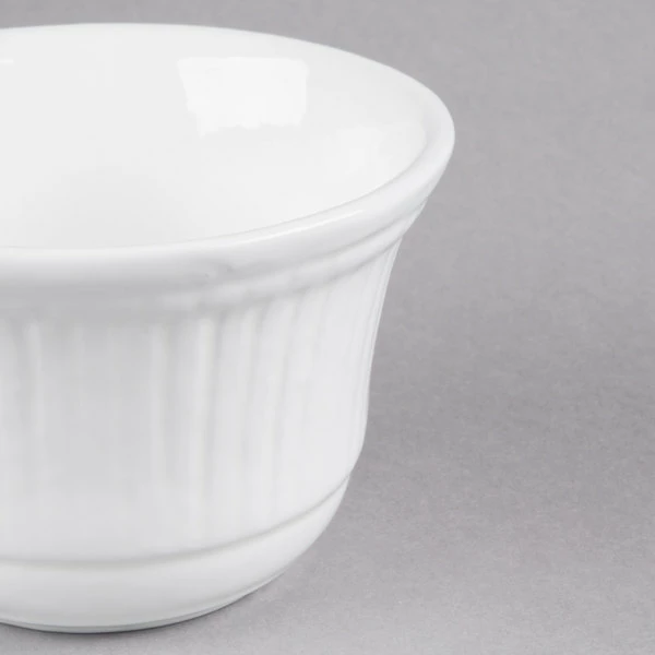 Tablecraft Professional Bakeware Tablecraft CW1453W 16 Oz. White Cast Aluminum Condiment Bowl - Image 6