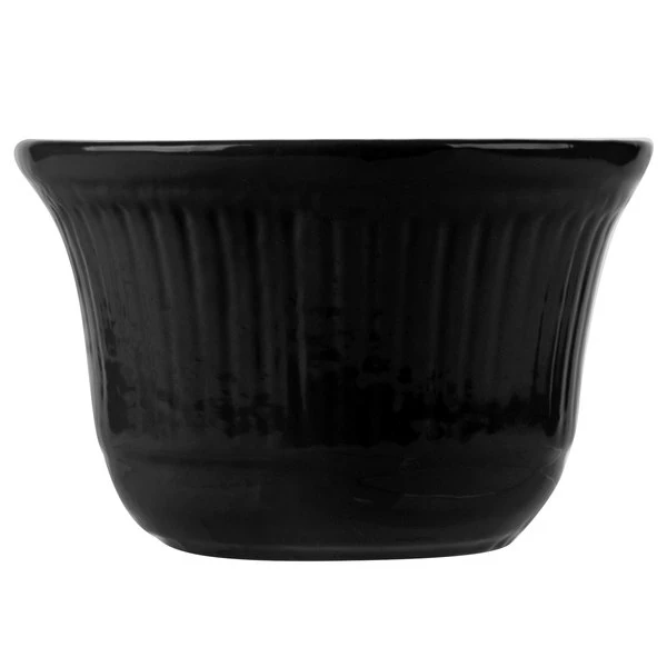 Tablecraft Professional Bakeware Tablecraft CW1453BK 16 Oz. Black Cast Aluminum Condiment Bowl - Image 3