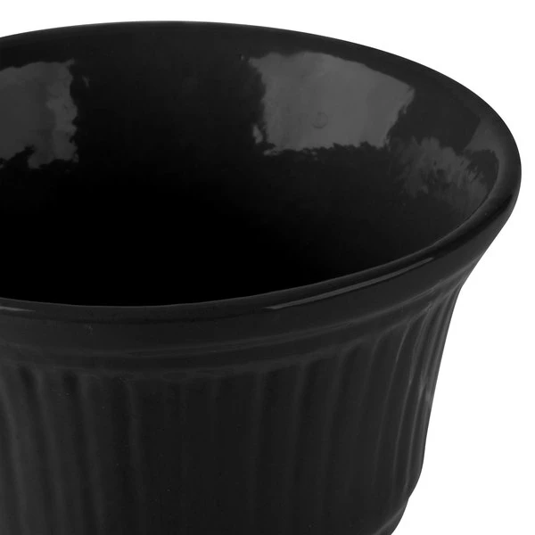 Tablecraft Professional Bakeware Tablecraft CW1453BK 16 Oz. Black Cast Aluminum Condiment Bowl - Image 6