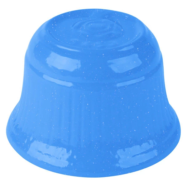 Tablecraft Professional Bakeware Tablecraft CW1453BS 16 Oz. Blue Speckle Cast Aluminum Condiment Bowl - Image 5