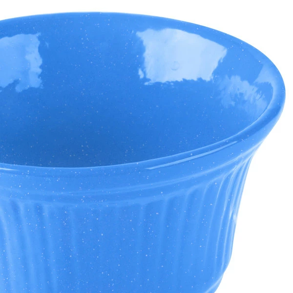 Tablecraft Professional Bakeware Tablecraft CW1453BS 16 Oz. Blue Speckle Cast Aluminum Condiment Bowl - Image 6