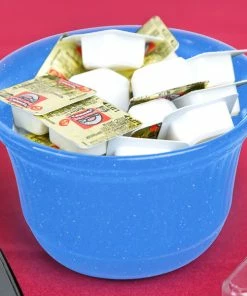 Tablecraft Professional Bakeware Tablecraft CW1453BS 16 Oz. Blue Speckle Cast Aluminum Condiment Bowl