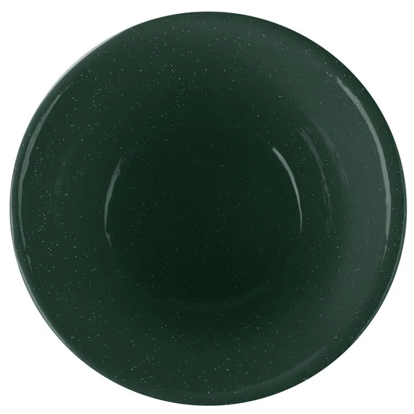 Tablecraft Professional Bakeware Tablecraft CW1453HGNS 16 Oz. Hunter Green With White Speckle Cast Aluminum Condiment Bowl - Image 4