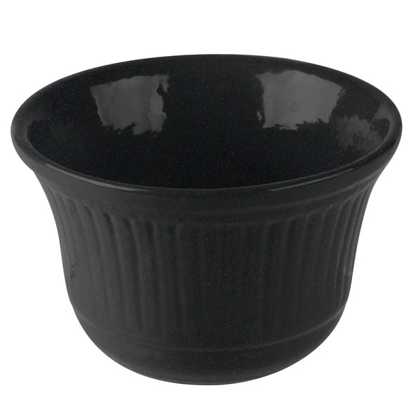 Tablecraft Professional Bakeware Tablecraft CW1453MBS 16 Oz. Midnight With Blue Speckle Cast Aluminum Condiment Bowl - Image 2