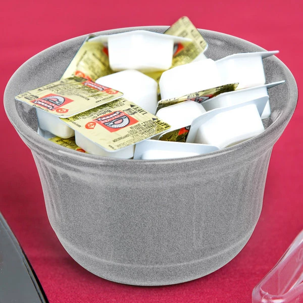 Tablecraft Professional Bakeware Tablecraft CW1453GR 16 Oz. Granite Cast Aluminum Condiment Bowl