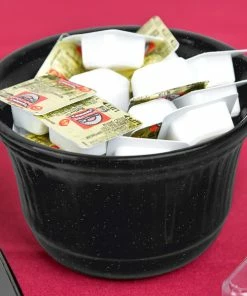 Tablecraft Professional Bakeware Tablecraft CW1453MIS 16 Oz. Midnight Speckle Cast Aluminum Condiment Bowl