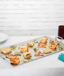 American Metalcraft G30 30 3/4" X 16 1/4" Large Rectangular Hammered Stainless Steel Griddle