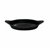 Tablecraft Professional Bakeware Tablecraft CW1725BKGS 16 Oz. Black / Green Speckled Cast Aluminum Oval Server With Shell Handles