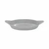 Tablecraft Professional Bakeware Tablecraft CW1725GR 16 Oz. Granite Cast Aluminum Oval Server With Shell Handles