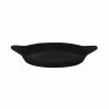 Tablecraft Professional Bakeware Tablecraft CW1725MS 16 Oz. Midnight Speckled Cast Aluminum Oval Server With Shell Handles