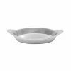 Tablecraft Professional Bakeware Tablecraft CW1725N 16 Oz. Natural Cast Aluminum Oval Server With Shell Handles