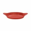 Tablecraft Professional Bakeware Tablecraft CW1725R 16 Oz. Red Cast Aluminum Oval Server With Shell Handles