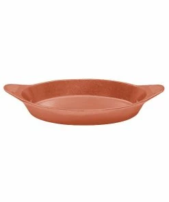 Tablecraft Professional Bakeware Tablecraft CW1725CP 16 Oz. Copper Cast Aluminum Oval Server With Shell Handles
