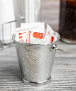 GET Enterprises Clipper Mill By GET 4-80800 2 3/4" Round Mini Stainless Steel Serving Pail With Handle