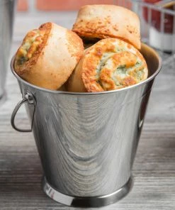 GET Enterprises Clipper Mill By GET 4-80818 4 1/2" Round Stainless Steel Serving Pail With Handle