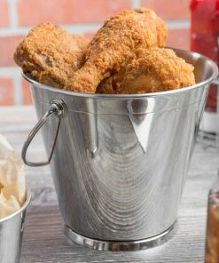 GET Enterprises Clipper Mill By GET 4-80822 6" Round Stainless Steel Serving Pail With Handle