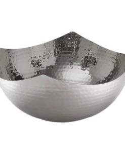 American Metalcraft SBH7 126 Oz. Hammered Stainless Steel Serving Bowl