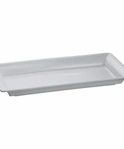 Tablecraft Professional Bakeware Tablecraft CW2110N Natural 21" X 12" Cast Aluminum Large Rectangle Platter