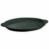 Tablecraft Professional Bakeware Tablecraft CW3020BKGS 17" X 12" Black With Green Speckle Cast Aluminum Oval Shell Platter