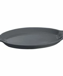 Tablecraft Professional Bakeware Tablecraft CW3020GR 17" X 12" Granite Cast Aluminum Oval Shell Platter