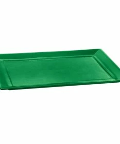 Tablecraft Professional Bakeware Tablecraft CW3620GN 15" X 18" Green Cast Aluminum Rectangle Platter