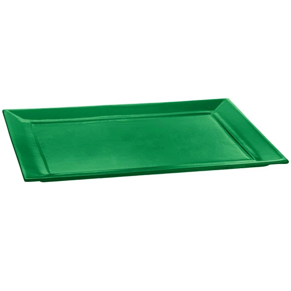 Tablecraft Professional Bakeware Tablecraft CW3620GN 15" X 18" Green Cast Aluminum Rectangle Platter