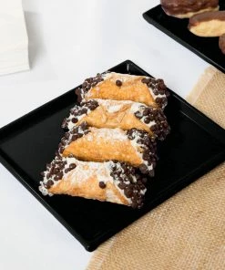 Tablecraft Professional Bakeware Tablecraft CW2116BKGS 7" X 6 1/2" X 3/8" Black With Green Speckle Cast Aluminum Sixth Size Rectangular Cooling Platter