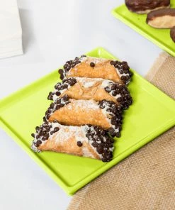 Tablecraft Professional Bakeware Tablecraft CW2116LG 7" X 6 1/2" X 3/8" Lime Green Cast Aluminum Sixth Size Rectangular Cooling Platter