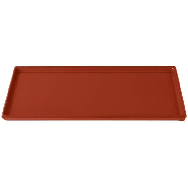 Tablecraft Professional Bakeware Tablecraft CW2114CP 12 7/8" X 7" X 3/8" Copper Cast Aluminum Third Size Rectangular Cooling Platter - Image 3