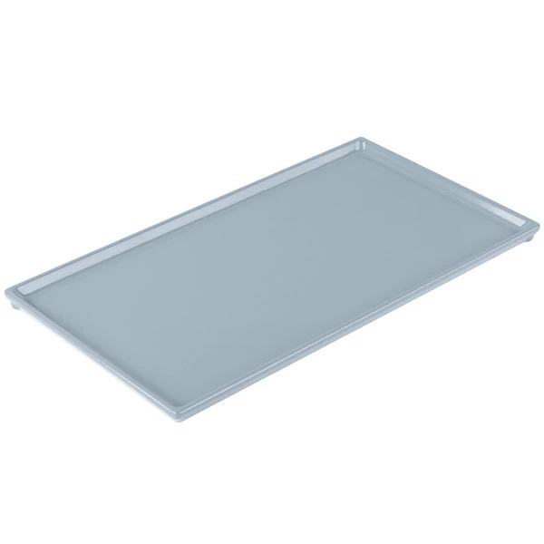 Tablecraft Professional Bakeware Tablecraft CW2114GY 12 7/8" X 7" X 3/8" Gray Cast Aluminum Third Size Rectangular Cooling Platter - Image 4
