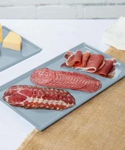 Tablecraft Professional Bakeware Tablecraft CW2114GY 12 7/8" X 7" X 3/8" Gray Cast Aluminum Third Size Rectangular Cooling Platter