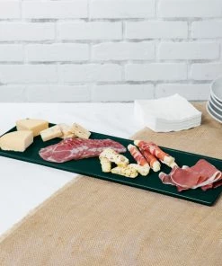 Tablecraft Professional Bakeware Tablecraft CW2107HGN 19 1/2" X 6 7/8" X 3/8" Hunter Green Cast Aluminum Rectangular Cooling Platter