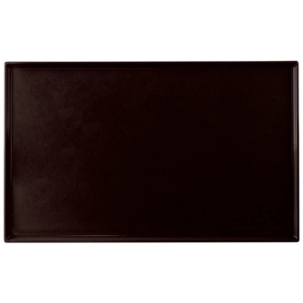 Tablecraft Professional Bakeware Tablecraft CW2111MS 21" X 12 7/8" X 3/8" Midnight Speckle Cast Aluminum Rectangular Cooling Platter - Image 2