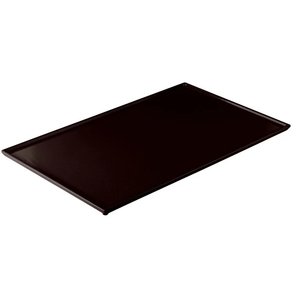 Tablecraft Professional Bakeware Tablecraft CW2111MS 21" X 12 7/8" X 3/8" Midnight Speckle Cast Aluminum Rectangular Cooling Platter - Image 4