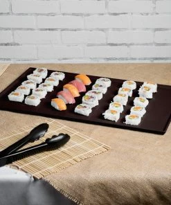 Tablecraft Professional Bakeware Tablecraft CW2111MS 21" X 12 7/8" X 3/8" Midnight Speckle Cast Aluminum Rectangular Cooling Platter